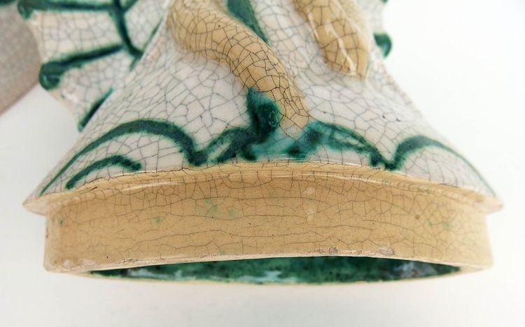 "Woman with parasol "Large ceramic box by Edouard Cazaux