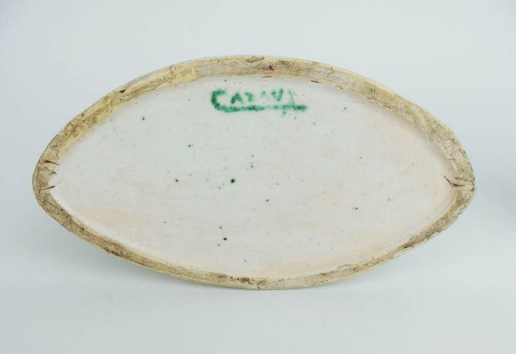 "Woman with parasol "Large ceramic box by Edouard Cazaux
