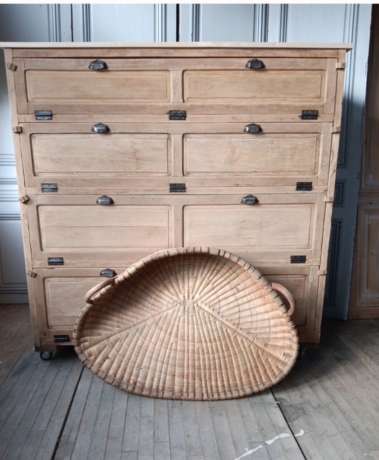 Très grand panier osier Vannerie 