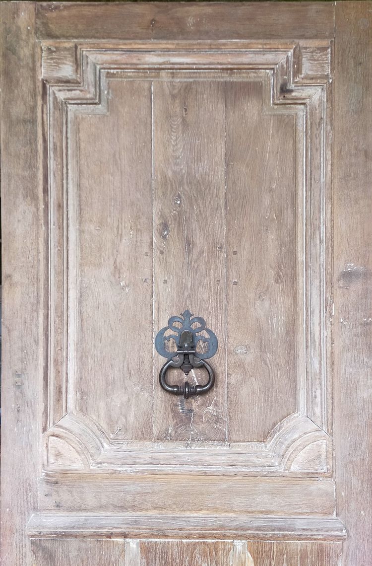 Large Antique 18th Century Door Hammer Knocker and Anvil