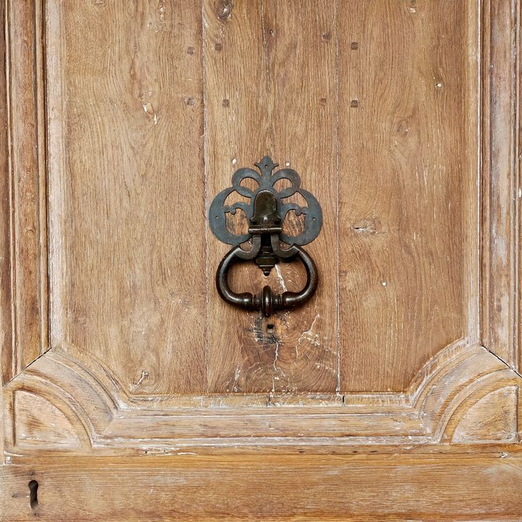 Large Antique 18th Century Door Hammer Knocker and Anvil