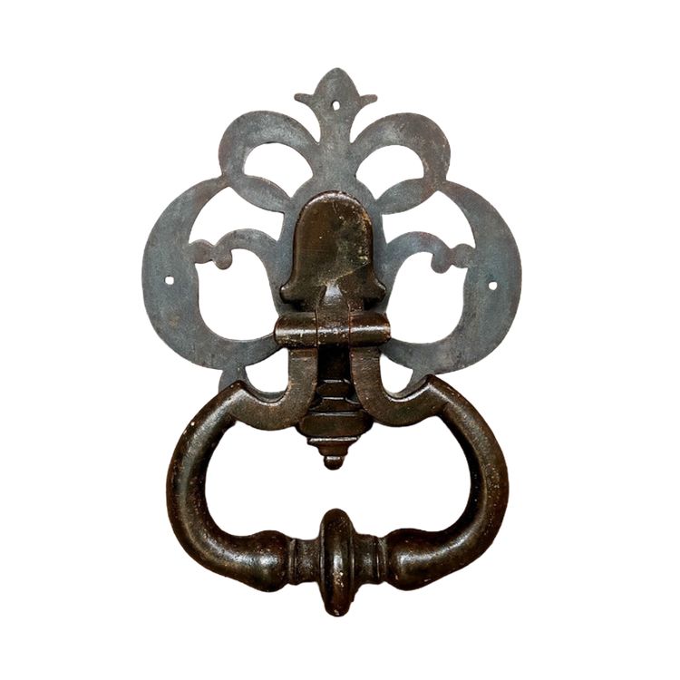 Large Antique 18th Century Door Hammer Knocker and Anvil