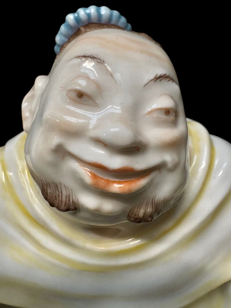 Volkstedt - Porcelain figure of a smiling monk by Emil Paul Börner