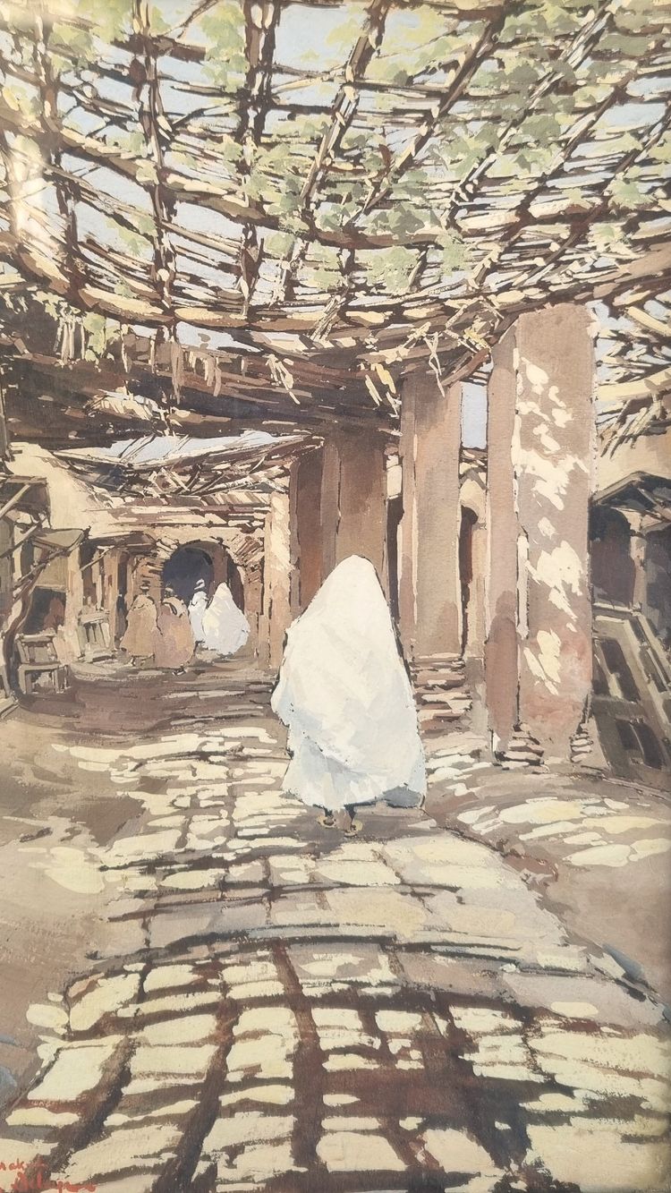 Théophile Jean DELAYE - Souk in Marrakech