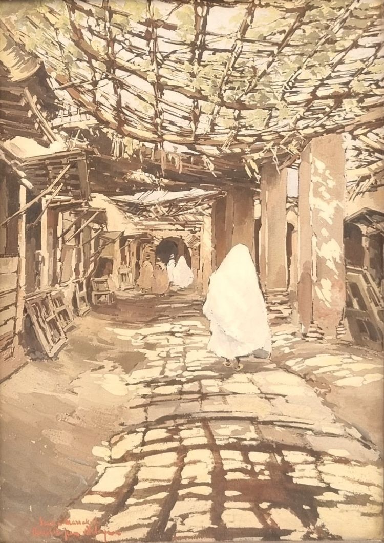 Théophile Jean DELAYE - Souk in Marrakech