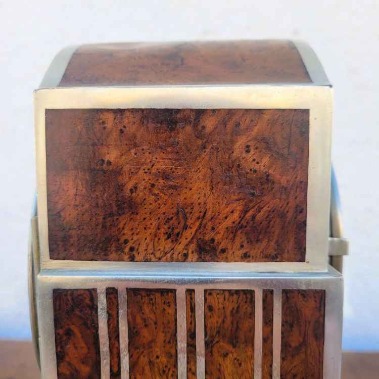 Burr and inlay clock, Art Deco, 20th century