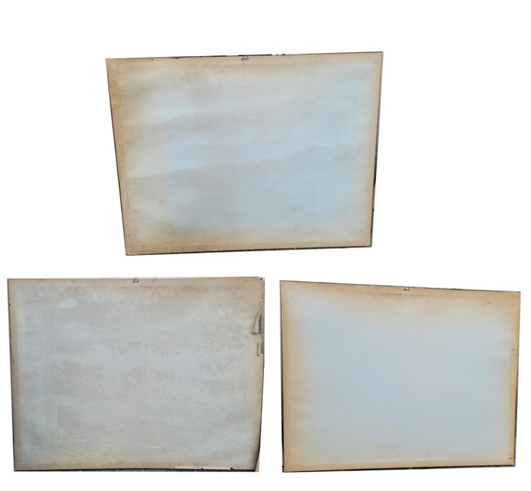 Suite de 3 Gravures aquarellées, les décorations de théâtre, XIXème siècle