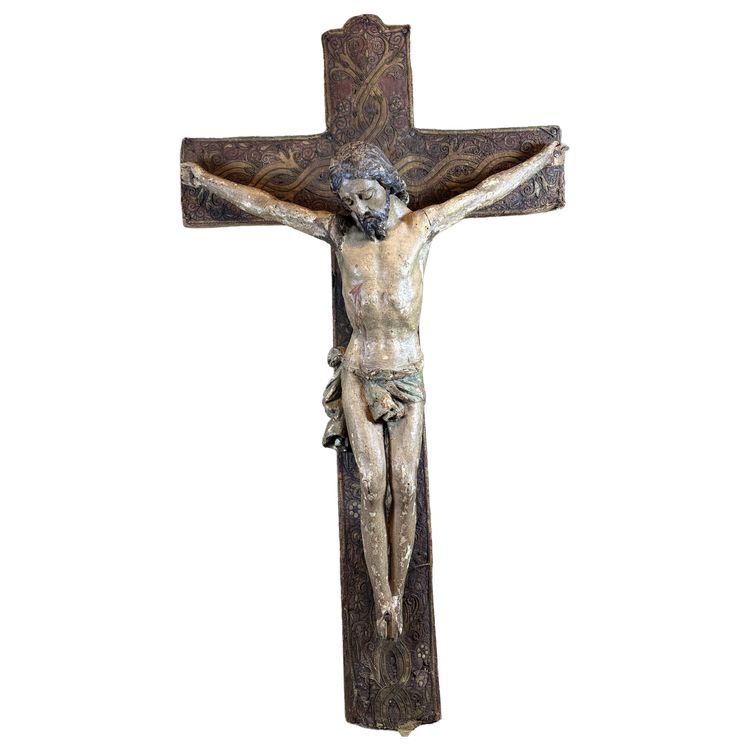 Grande Cristo in legno intagliato - Fine del XVII secolo