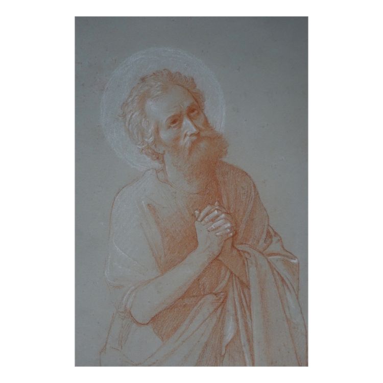 Saint-Pierre at prayer, saguine, 19th c.
