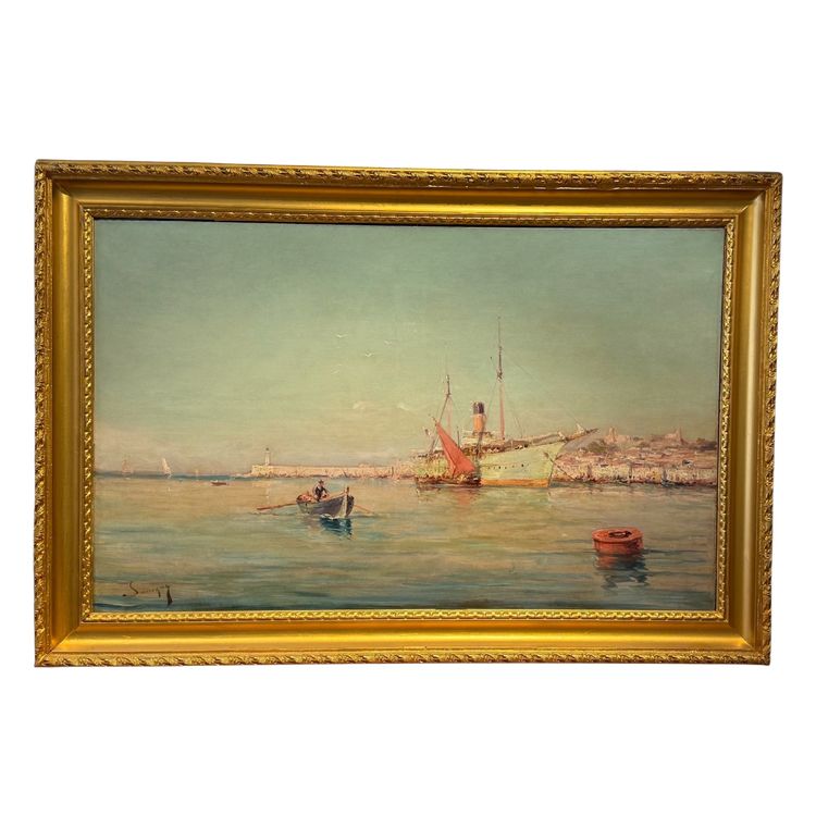 Signed Savigny Oil on canvas, framed