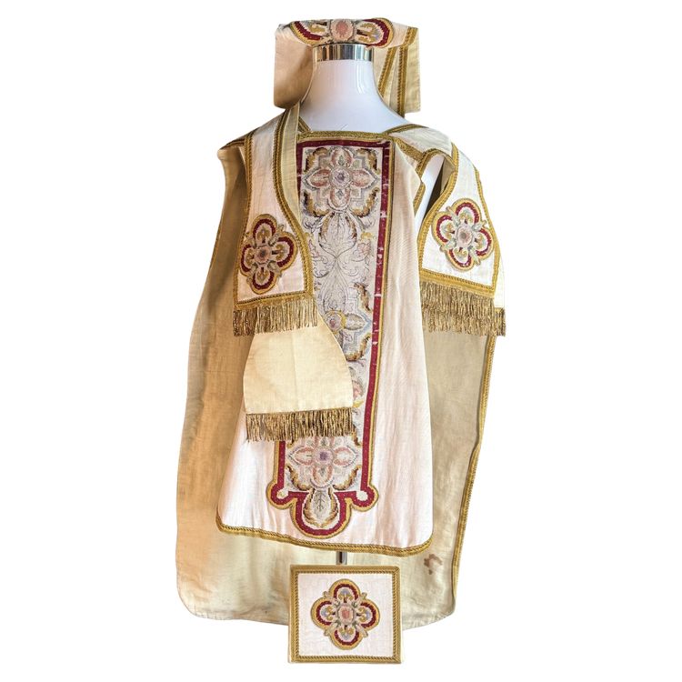 Chasuble Avec étole, Manipule Et Bourse - Late 19th century