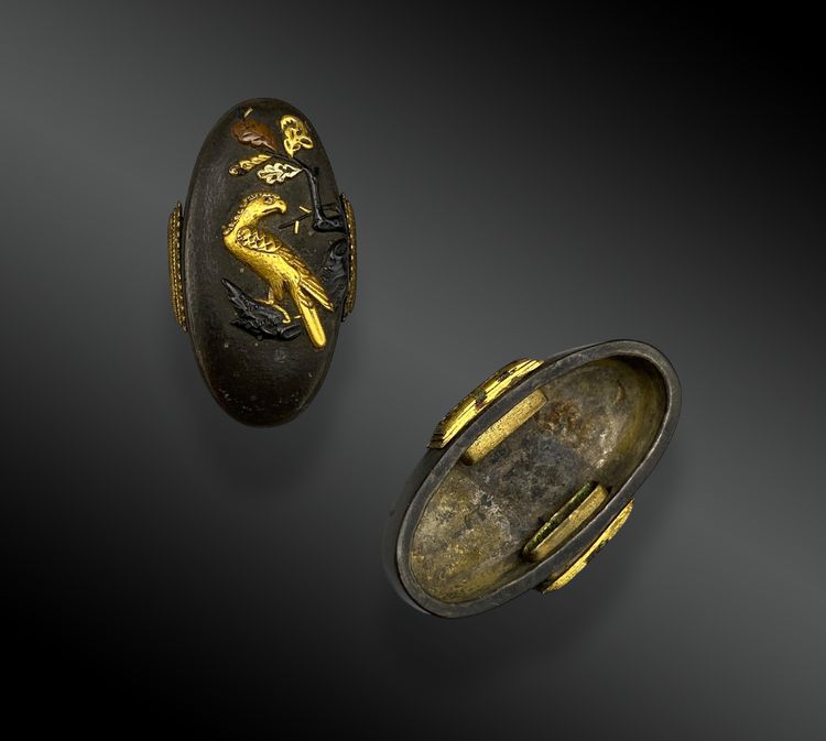 FUCHI KASHIRA, MENUKI, KOZUKA SET Giappone, fine XIX secolo