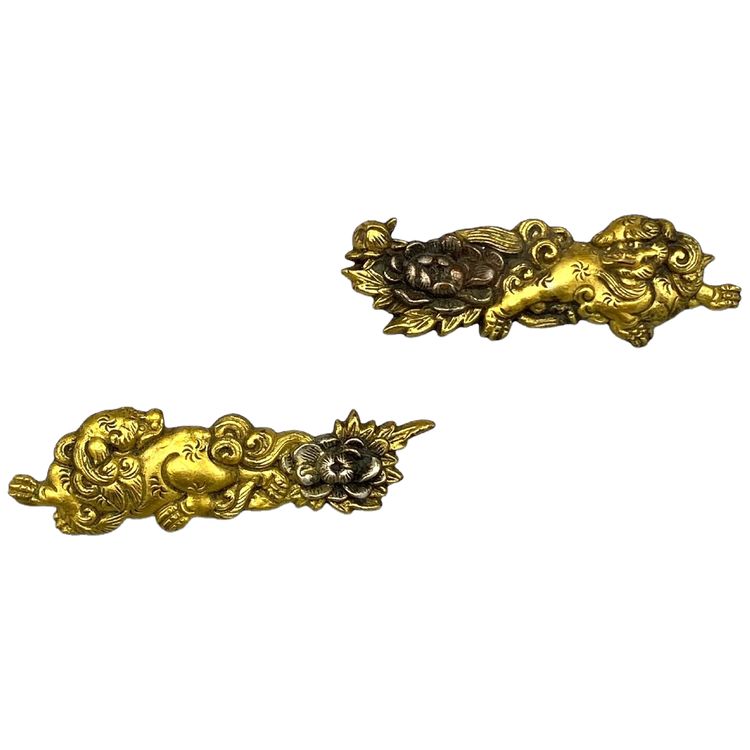 COPPIA DI FIORI NENUPHAR MENUKI SHI SHI Giappone, fine XIX secolo