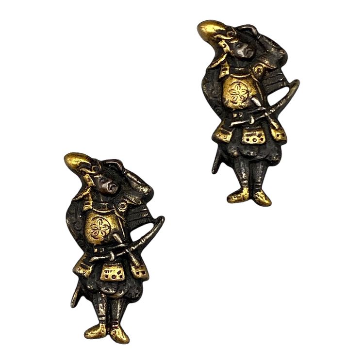 COPPIA DI SAMURAI MENUKI Giappone, inizio XX secolo