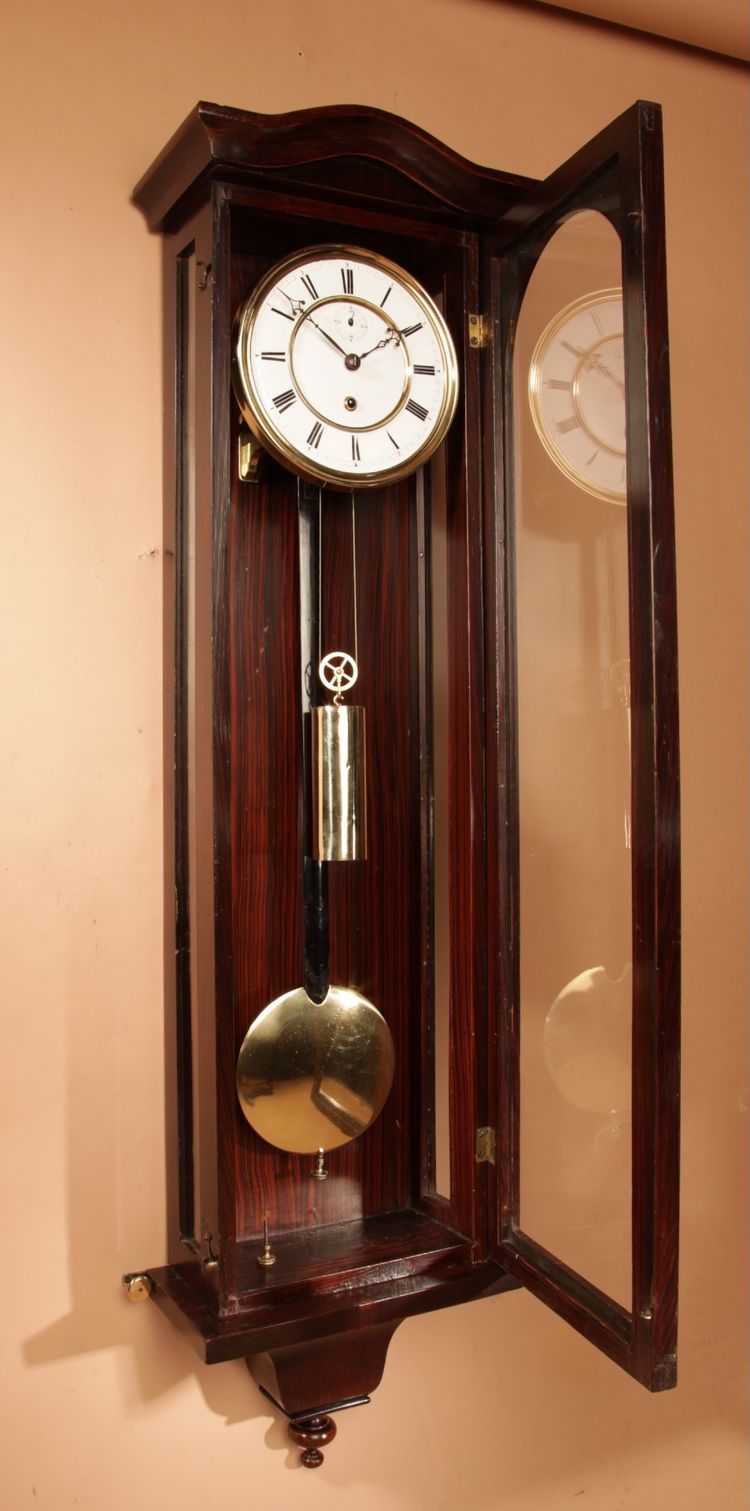   A Interesting Elegant Black Forest Regulator Wall Clock In The Vienna Style.