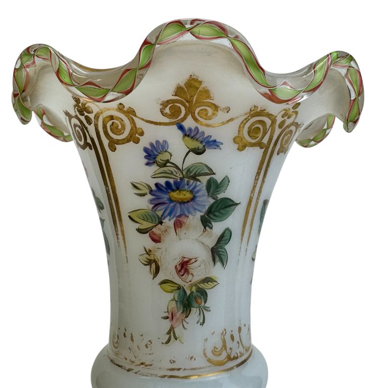 Baccarat - Pair of Opaline Vases