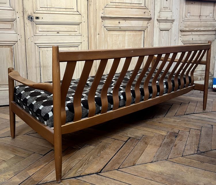 Scandinavian-style 1970s 3-seater sofa/bench