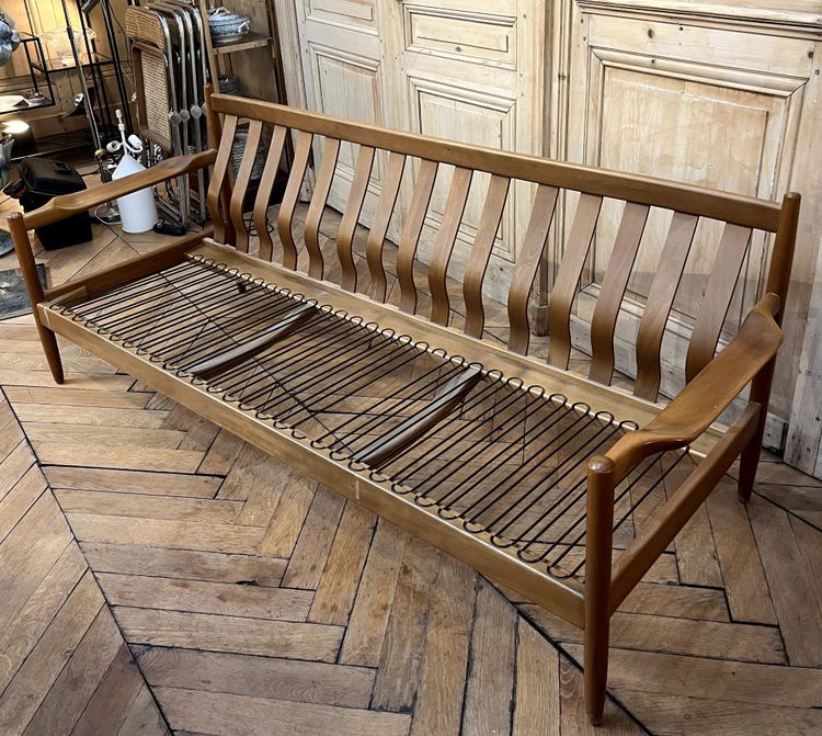Scandinavian-style 1970s 3-seater sofa/bench