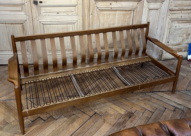 Scandinavian-style 1970s 3-seater sofa/bench