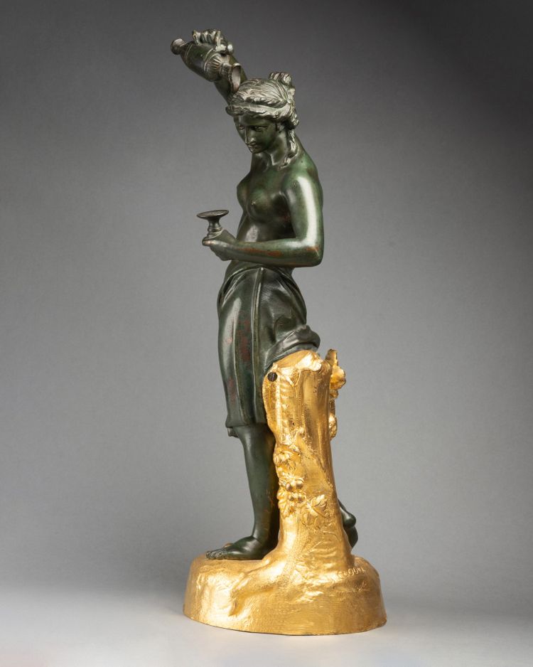 Bronzo raffigurante Ebe, da una scultura di Claude Michel, detto Clodion (1738-1814)