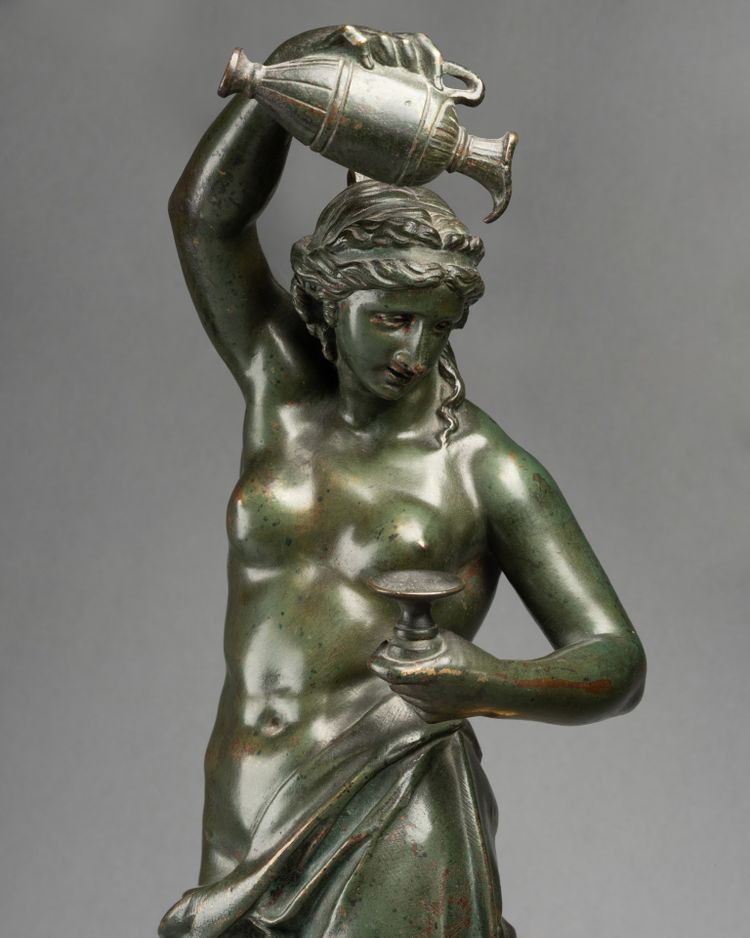 Bronzo raffigurante Ebe, da una scultura di Claude Michel, detto Clodion (1738-1814)