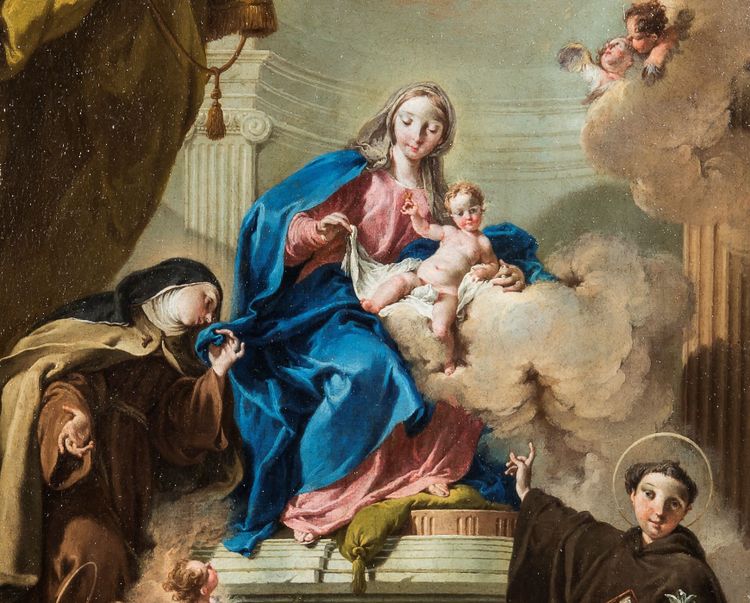 Giovanni Battista Pittoni La Vierge à l'Enfant e les Saints"