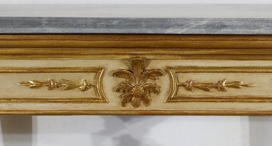  Console en marbre et bois doré, style Louis XVI – 2ème partie XIXe 
