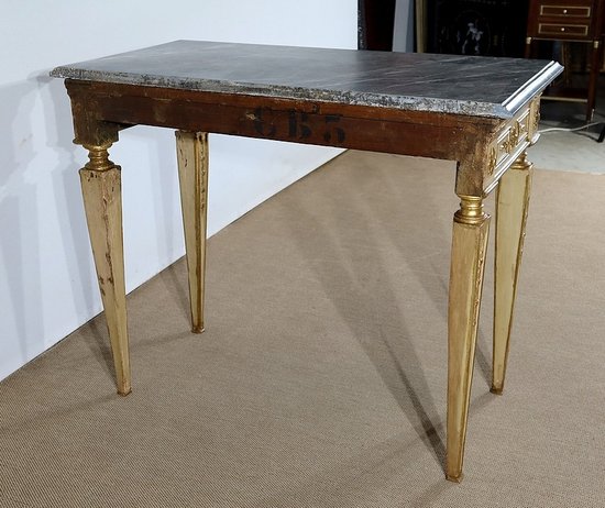  Console en marbre et bois doré, style Louis XVI – 2ème partie XIXe 