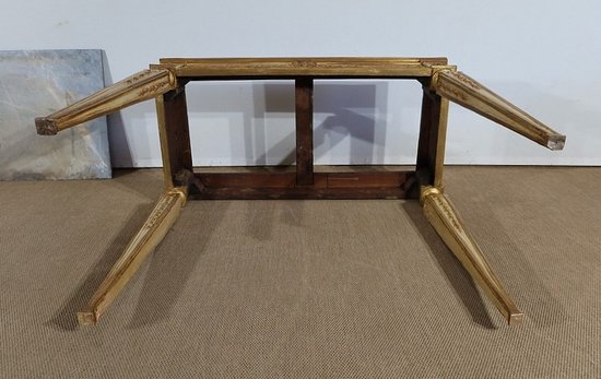  Console en marbre et bois doré, style Louis XVI – 2ème partie XIXe 
