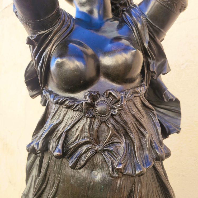 Zingara, J.B. Clésinger- Barbedienne & Collas, grande bronzo firmato, XIX sec.