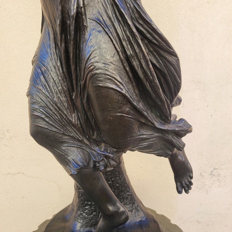 Zingara, J.B. Clésinger- Barbedienne & Collas, grande bronzo firmato, XIX sec.