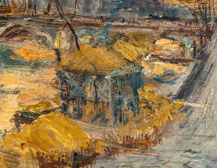 Serge Belloni (1925-2005) - Paris Das Herbstlicht auf der Ile Saint-Louis Öl auf Leinwand