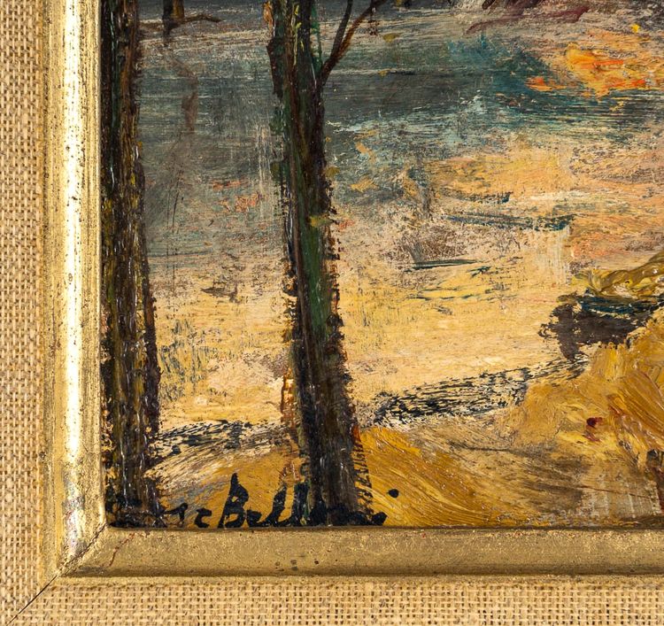 Serge Belloni (1925-2005) - Paris Das Herbstlicht auf der Ile Saint-Louis Öl auf Leinwand