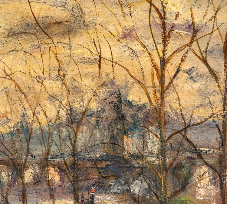 Serge Belloni (1925-2005) - Paris La lumière d’Automne sur le Pont Neuf huile sur panneau vers 1980