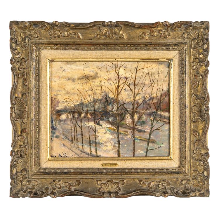 Serge Belloni (1925-2005) - Paris La lumière d’Automne sur le Pont Neuf huile sur panneau vers 1980