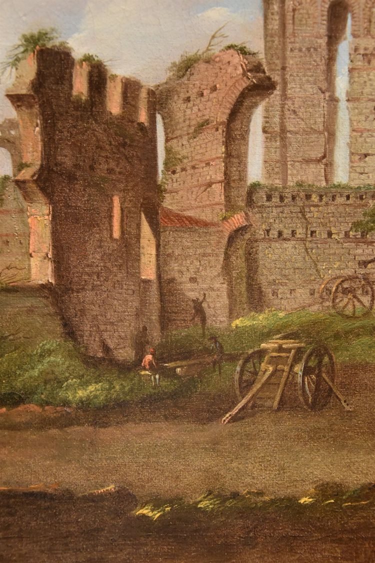 Giacomo Van Lint (Rome 1723 - 1790), Vue sur le Forum Romain