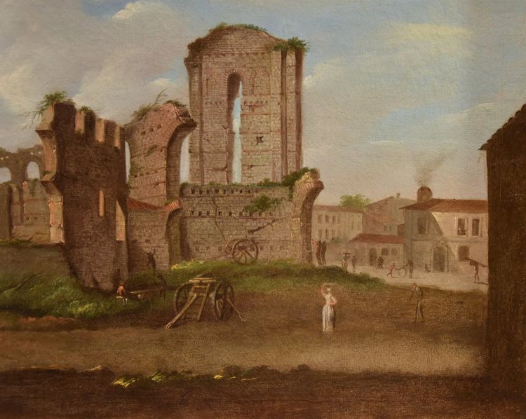 Giacomo Van Lint (Rome 1723 - 1790), Vue sur le Forum Romain
