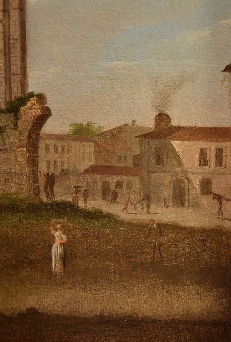 Giacomo Van Lint (Rome 1723 - 1790), Vue sur le Forum Romain