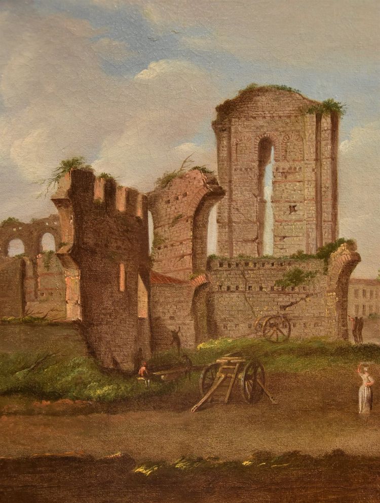 Giacomo Van Lint (Rome 1723 - 1790), Vue sur le Forum Romain