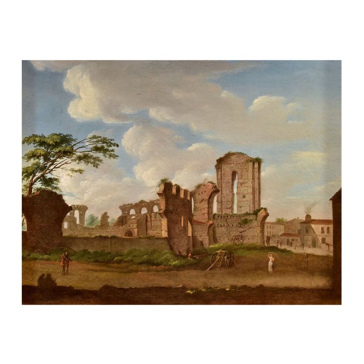 Giacomo Van Lint (Rome 1723 - 1790), Vue sur le Forum Romain