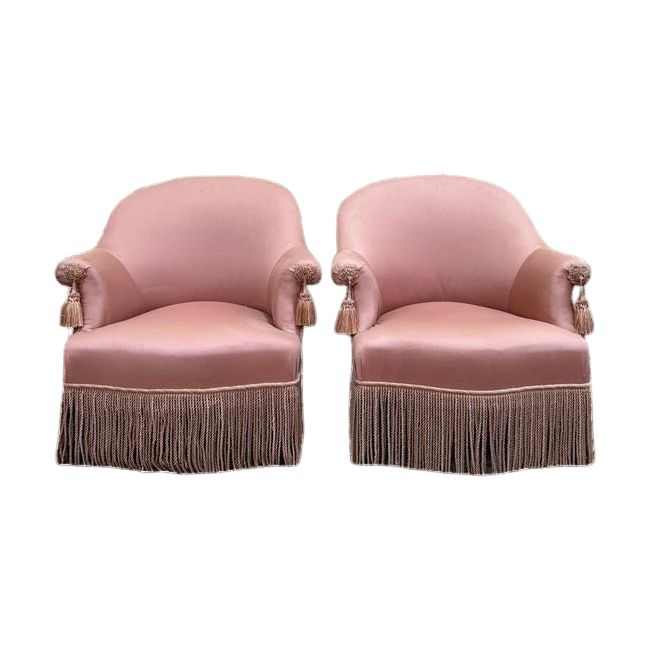 Paire de fauteuils crapaud de style Napoléon III