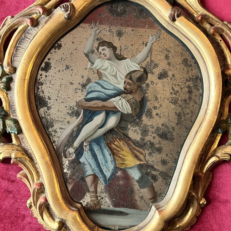 Rare painted mirror, Venice, 18th century