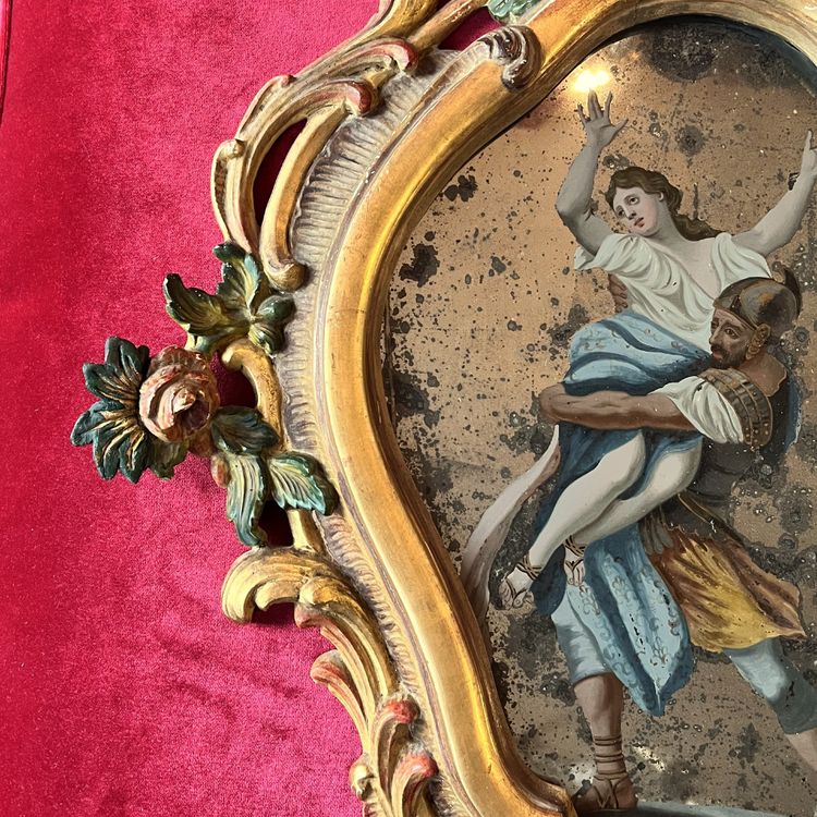 Rare painted mirror, Venice, 18th century