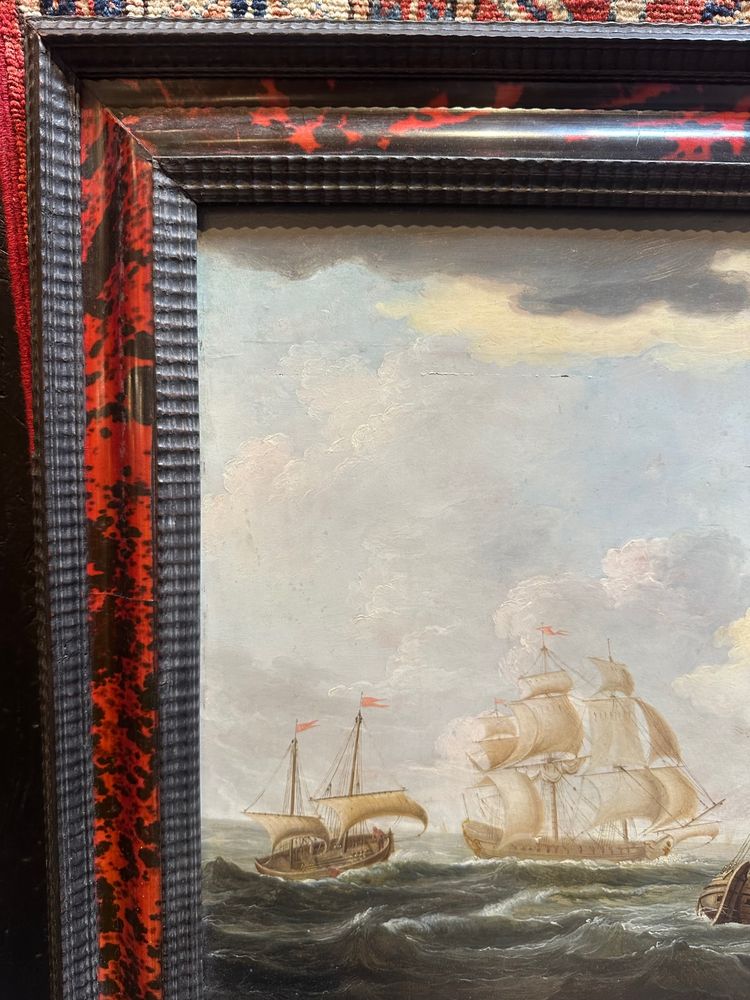 Marine painting signed W. Vitringa - Dutch school from the early 18th century