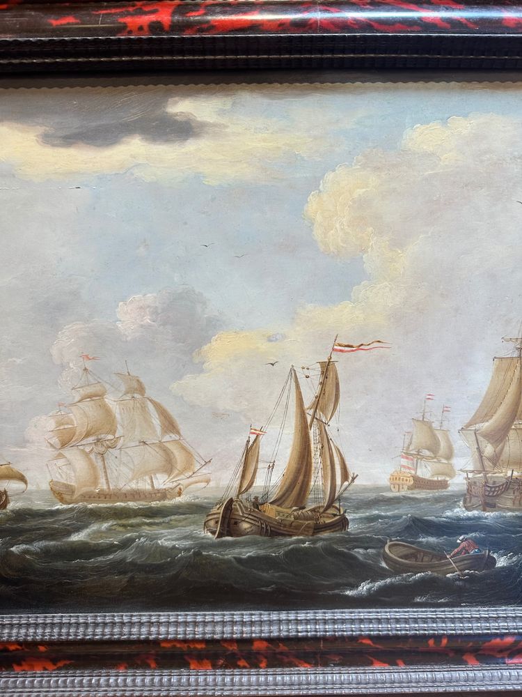 Marine painting signed W. Vitringa - Dutch school from the early 18th century