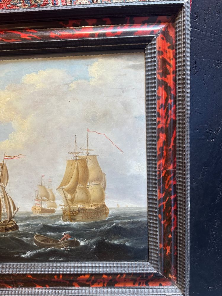 Marine painting signed W. Vitringa - Dutch school from the early 18th century