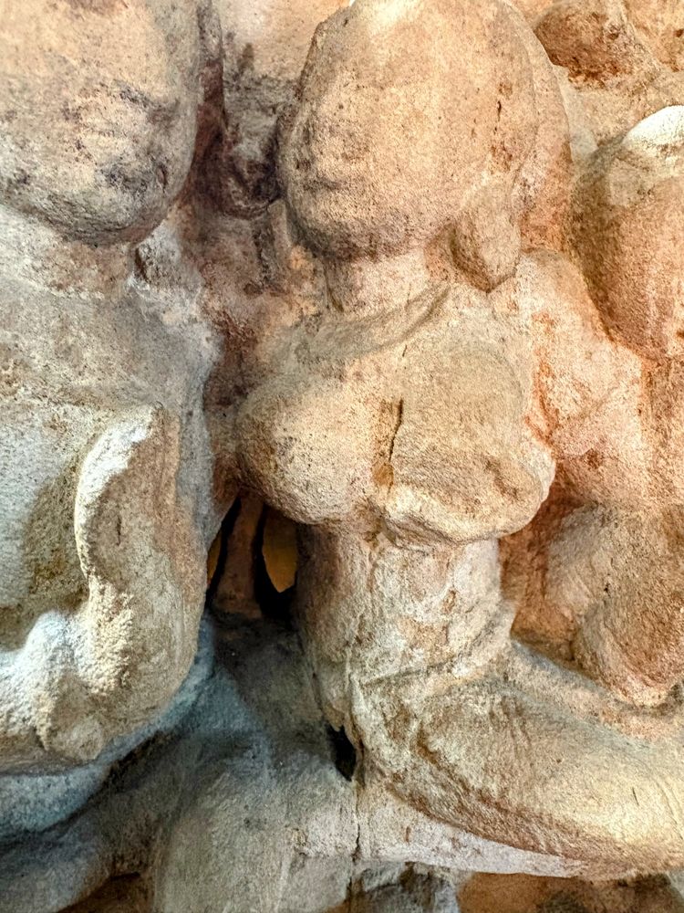 Fragment of carved sandstone stele – Uma-Maheshvara divine couple, medieval India, 12th century