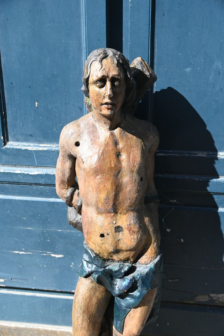 Saint Sebastian sculpture from the 17th century
