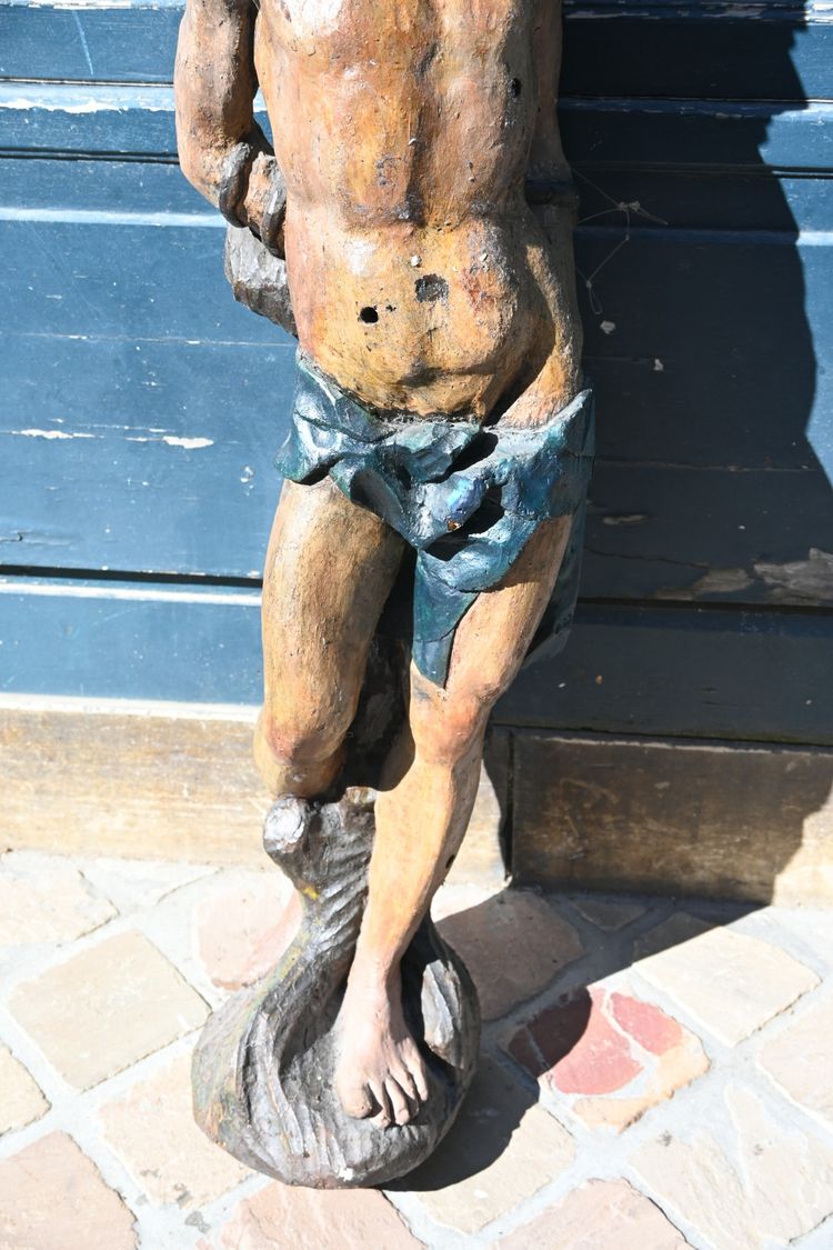 Saint Sebastian sculpture from the 17th century