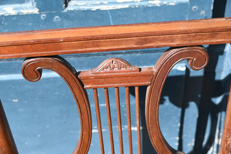 Georges Jacob, late 18th century mahogany lyre armchair